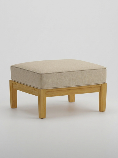 Mila Ottoman - Canvas Flax - Jrs Patio San Diego