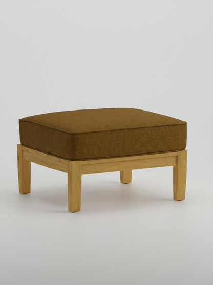 Mila Ottoman - Canvas Teak - Jrs Patio San Diego