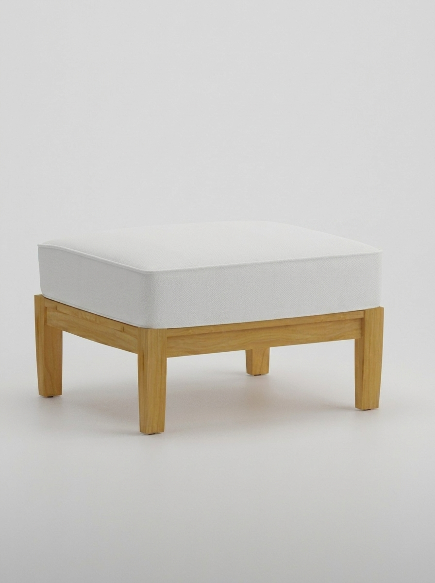 Mila Ottoman - Olefin White - Jrs Patio San Diego