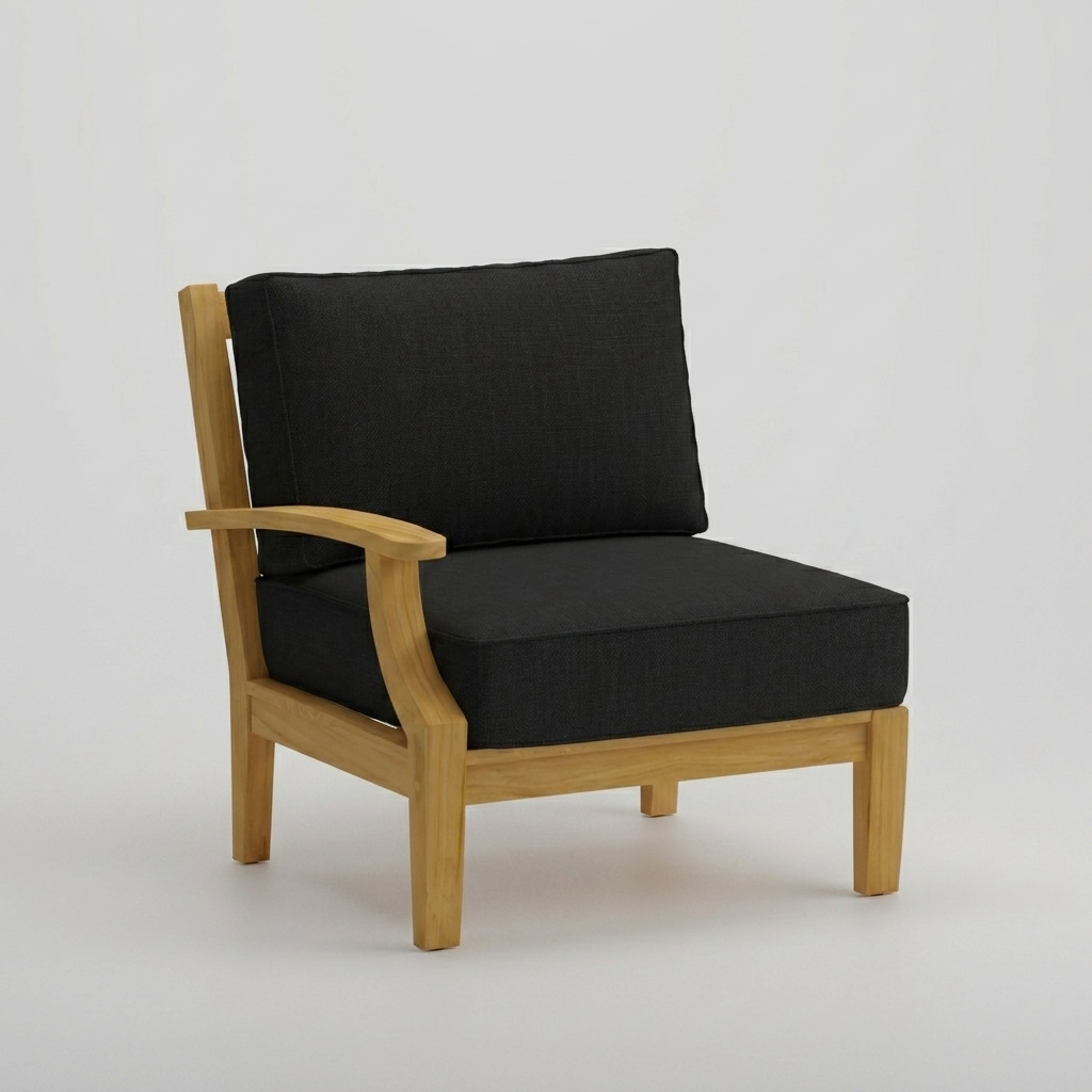 Mila Right-Arm Sectional - Canvas Black - Jrs Patio San Diego