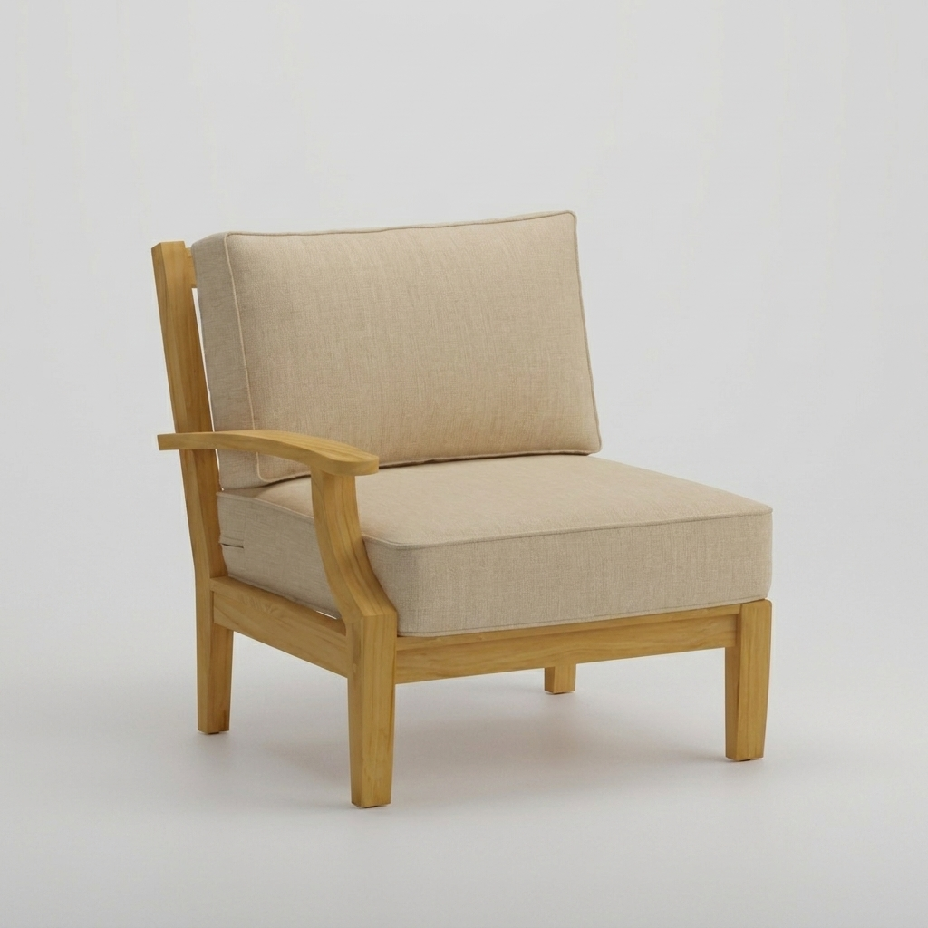 Mila Right-Arm Sectional - Canvas Flax - Jrs Patio San Diego