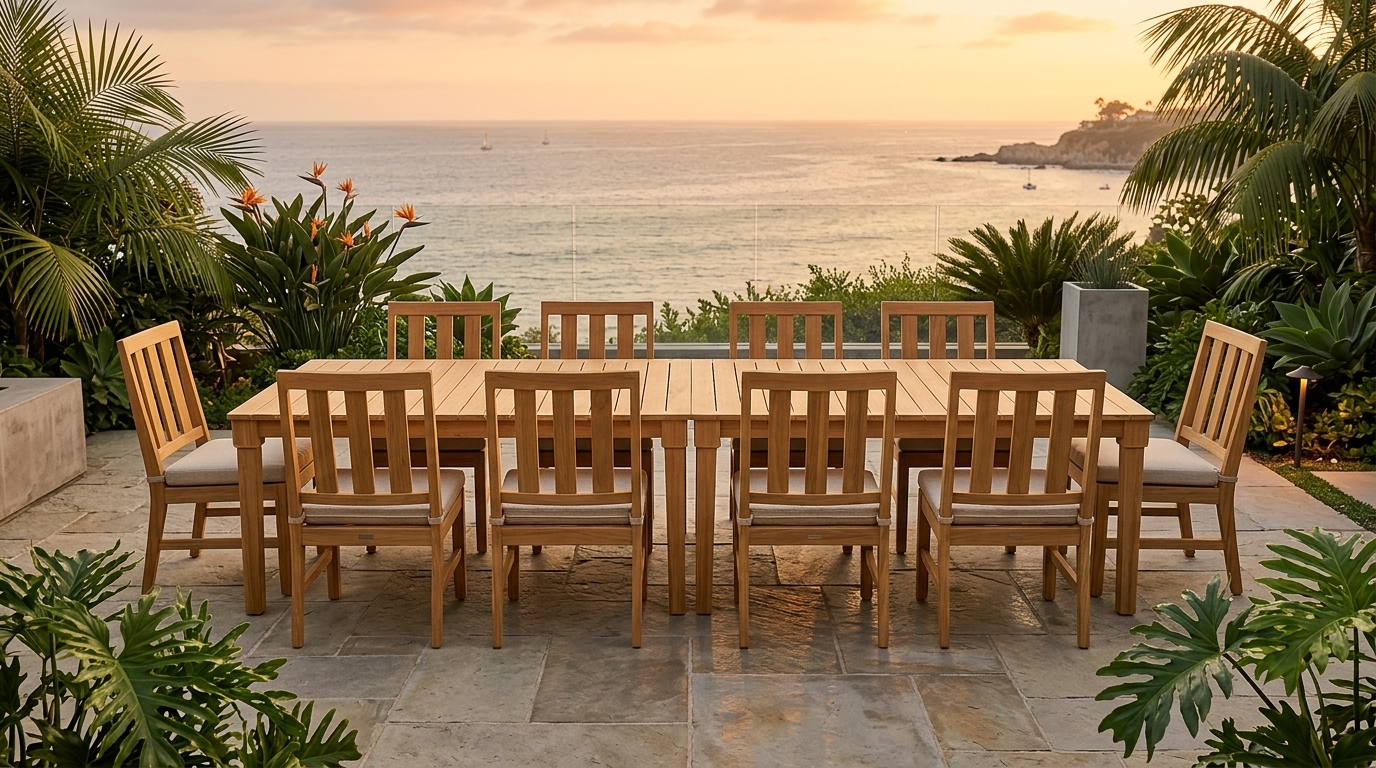 Mila Teak Dining Set – 12 Piece