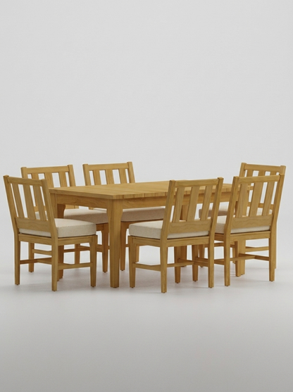 Mila Teak Dining Set – 7 Piece