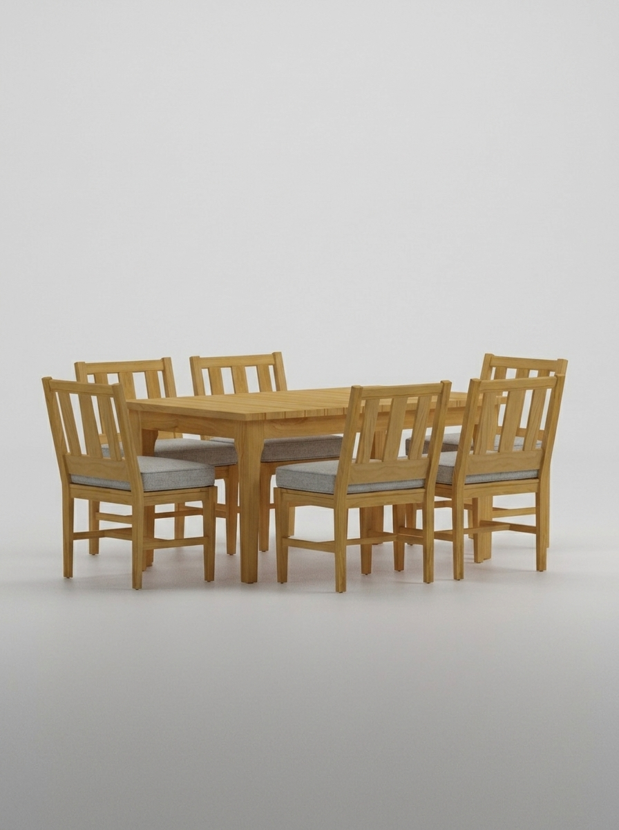 Mila Teak Dining Set – 7 Piece