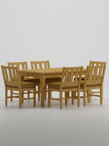 Mila Teak Dining Set – 7 Piece