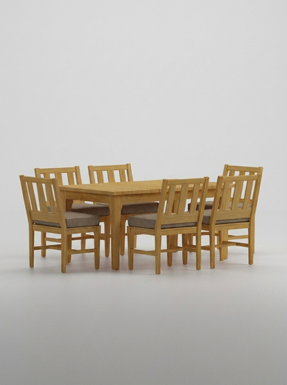 Mila Teak Dining Set – 7 Piece
