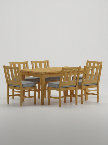 Mila Teak Dining Set – 7 Piece