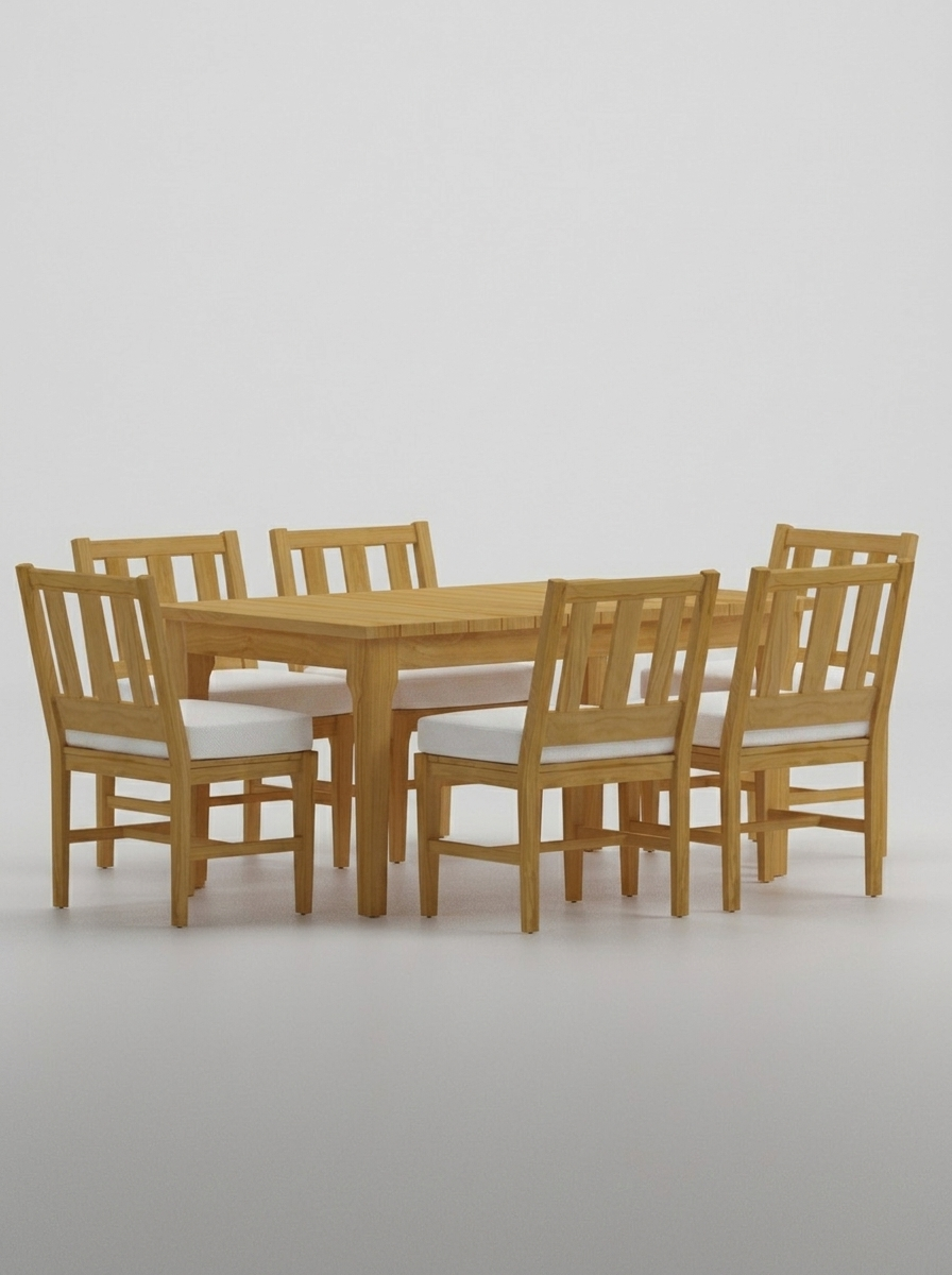 Mila Teak Dining Set – 7 Piece