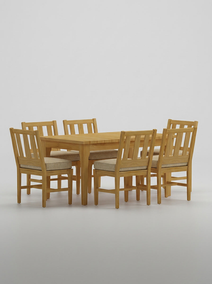 Mila Teak Dining Set – 7 Piece