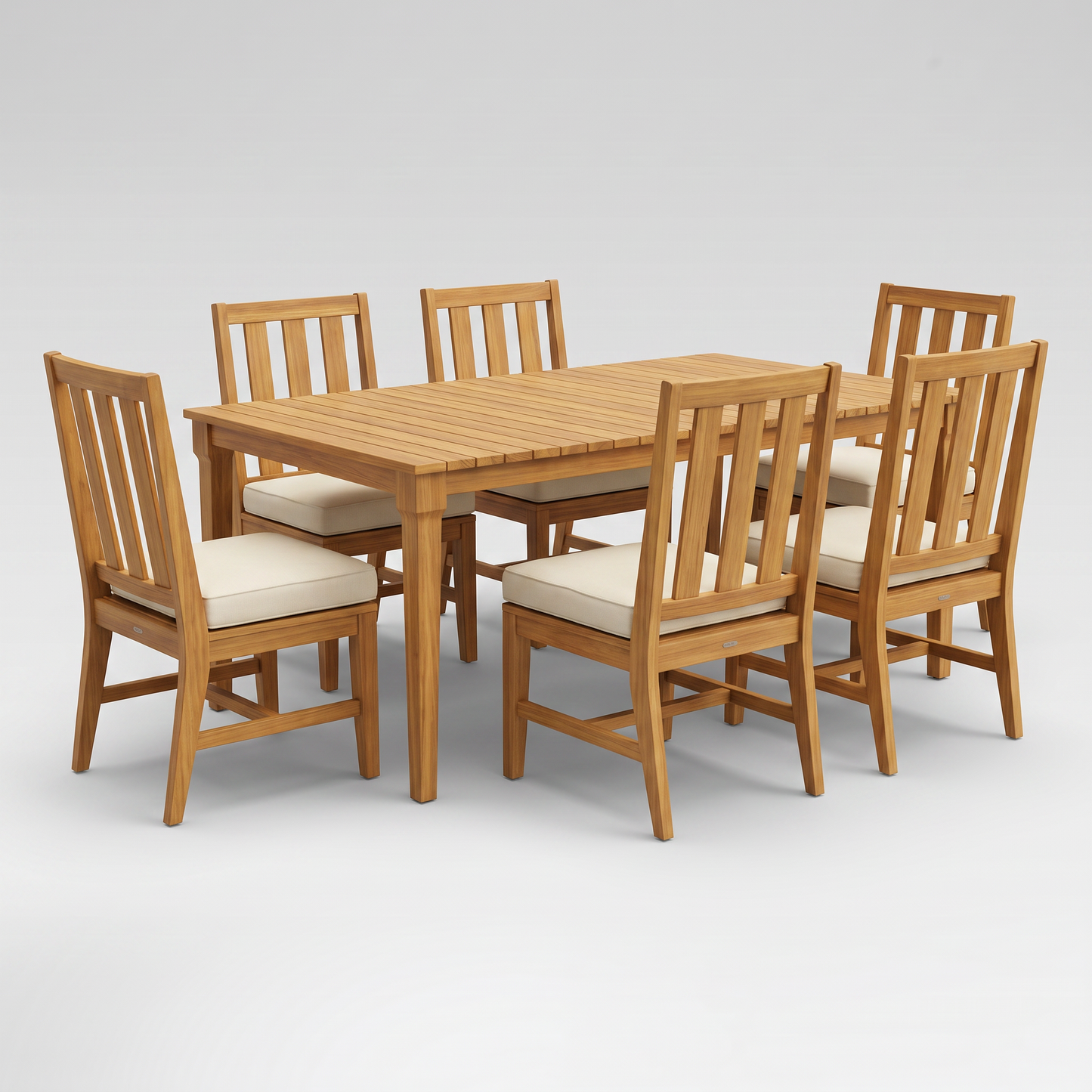 Mila Teak Dining Set 7 Piece