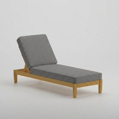 Mila Teak Lounger Cast Slate - Jrs Patio San Diego