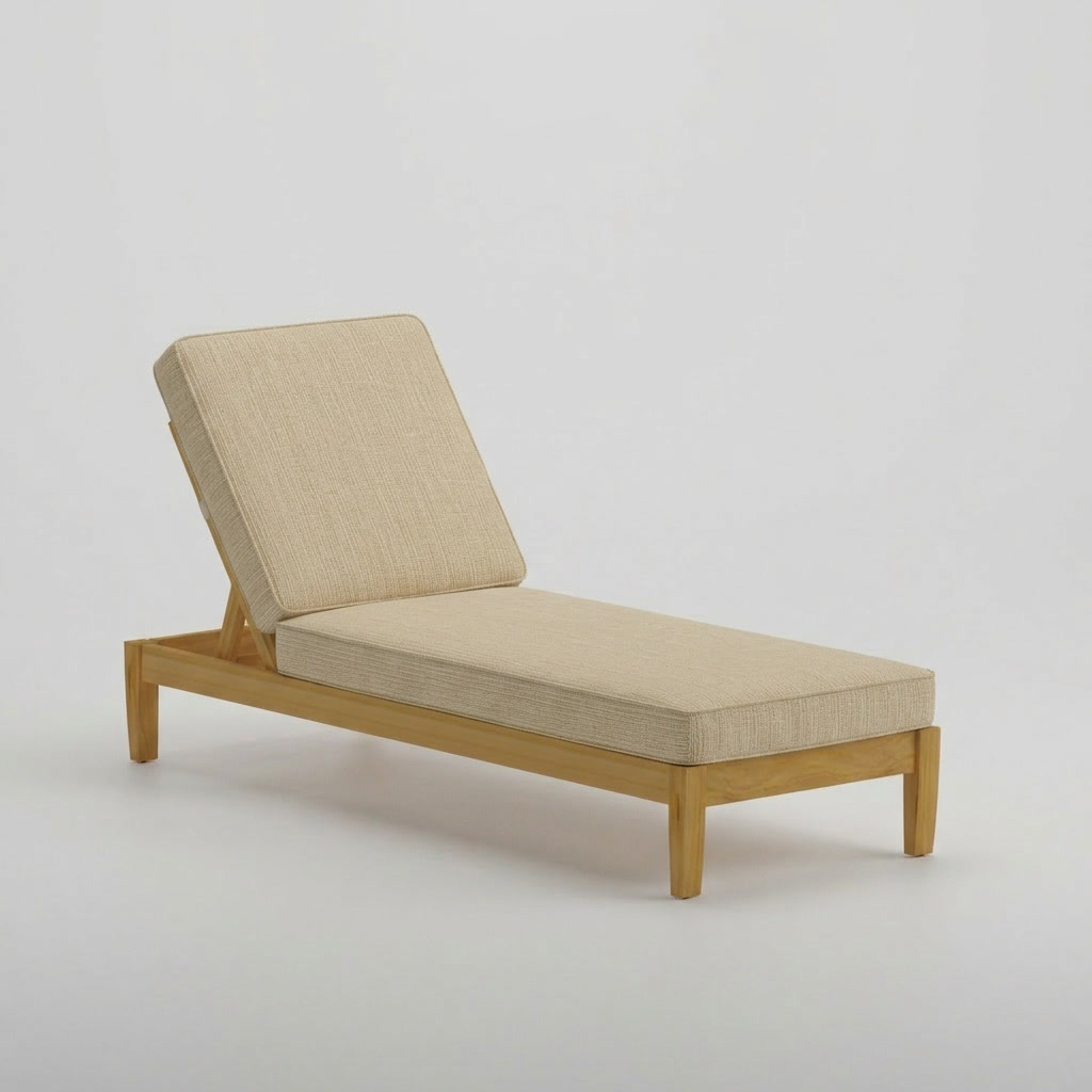 Mila Teak Lounger Spectrum Sand - Jrs Patio San Diego