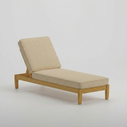 Mila Teak Lounger Spectrum Sand - Jrs Patio San Diego