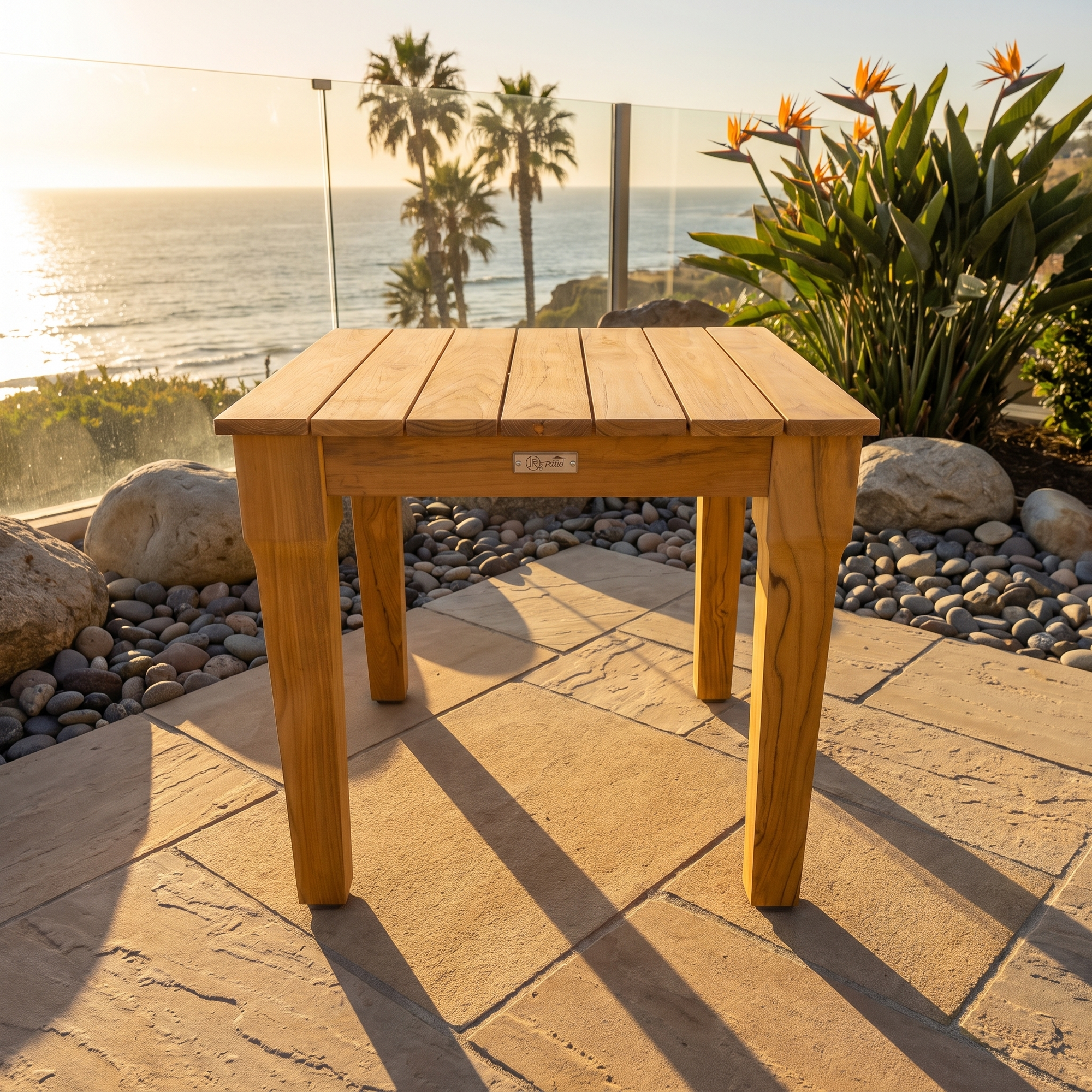 Mila Teak Side Table lifestyle