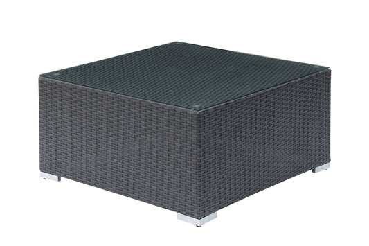 Lizkona Outdoor Wicker Coffee Table Grey Tan