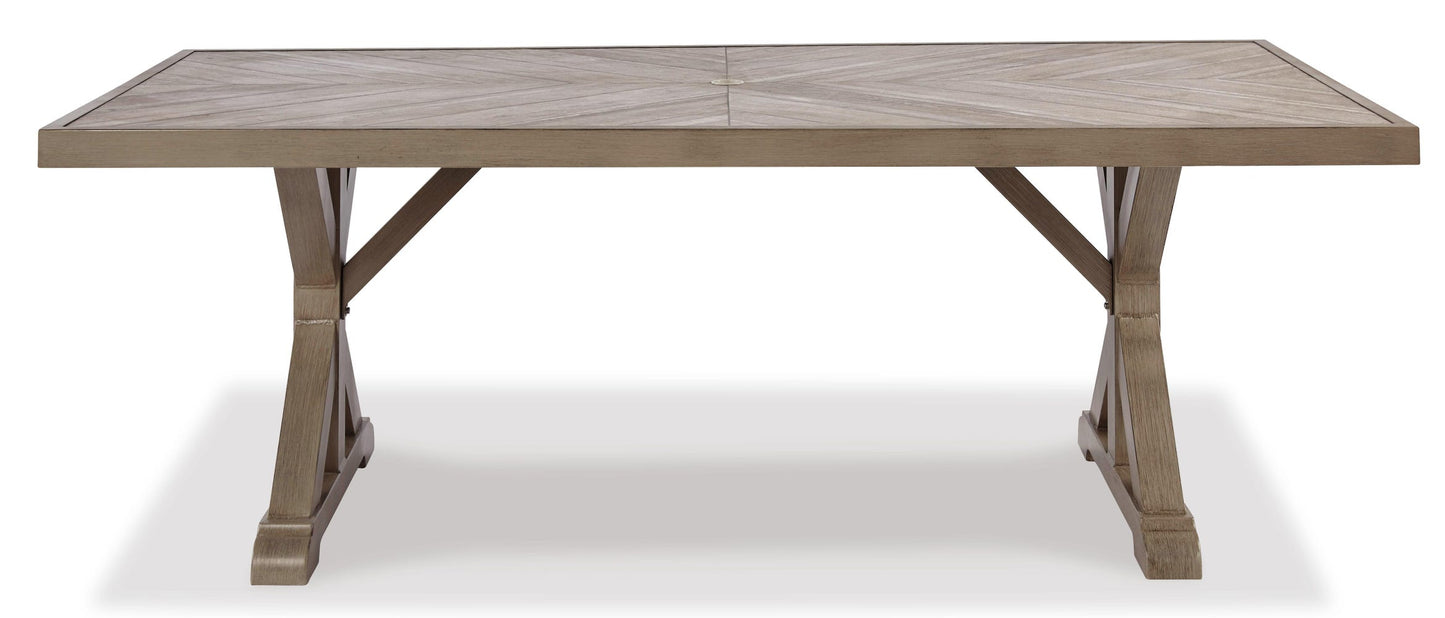 Beachcroft RECT Dining Table w/UMB OPT