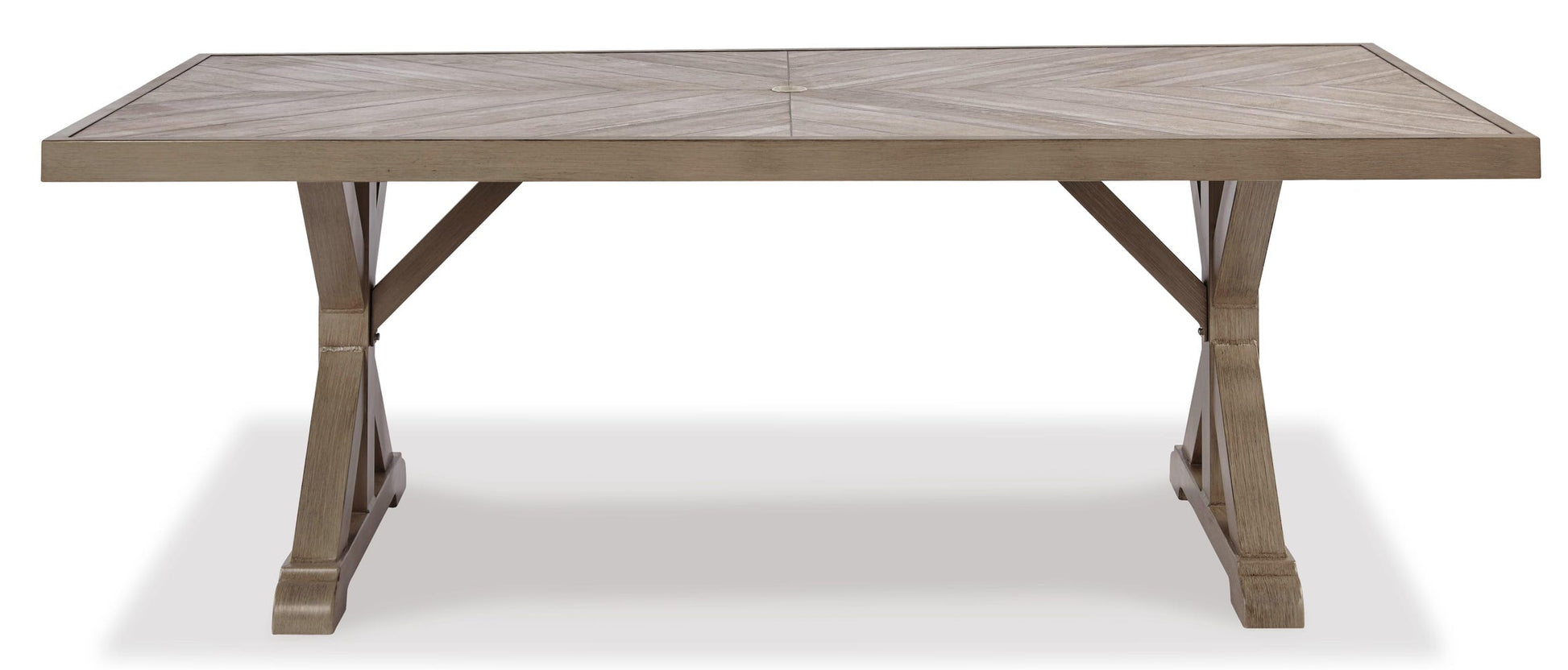 Beachcroft RECT Dining Table w/UMB OPT