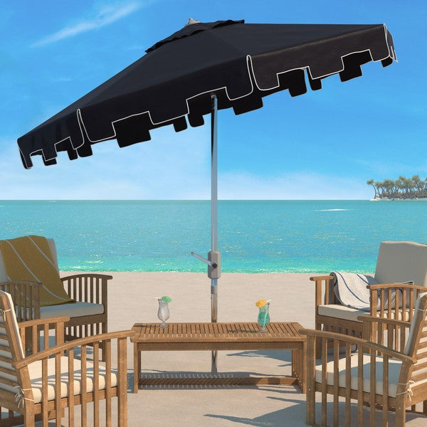 Uv Resistant Zimmerman 9 Ft Crank Market Push Button Tilt Umbrella With Flap