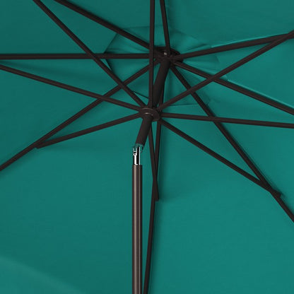 Venice Single Scallop 9ft Crank Outdoor Push Button Tilt Umbrella