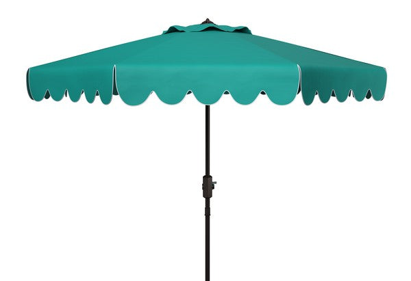Venice Single Scallop 9ft Crank Outdoor Push Button Tilt Umbrella