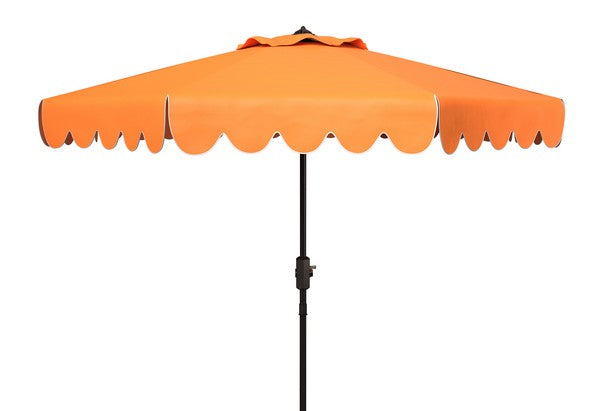 Venice Single Scallop 9ft Crank Outdoor Push Button Tilt Umbrella