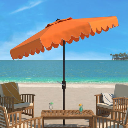 Venice Single Scallop 9ft Crank Outdoor Push Button Tilt Umbrella