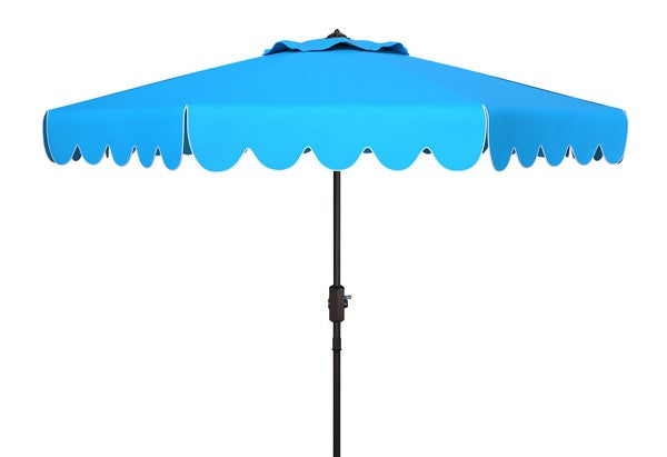 Venice Single Scallop 9ft Crank Outdoor Push Button Tilt Umbrella