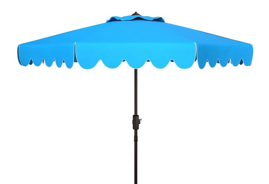Venice Single Scallop 9ft Crank Outdoor Push Button Tilt Umbrella