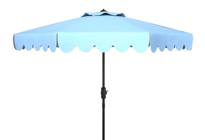Venice Single Scallop 9ft Crank Outdoor Push Button Tilt Umbrella