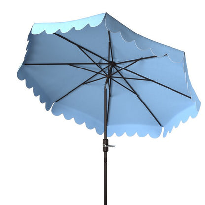 Venice Single Scallop 9ft Crank Outdoor Push Button Tilt Umbrella