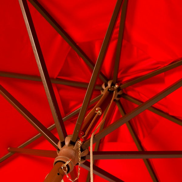 Cannes 11 Ft Wooden Pulley Market Umbrella