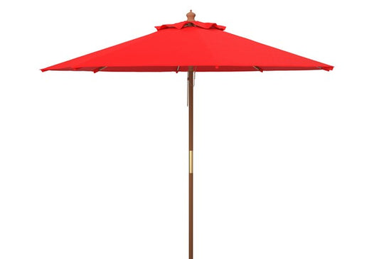 Cannes 11 Ft Wooden Pulley Market Umbrella