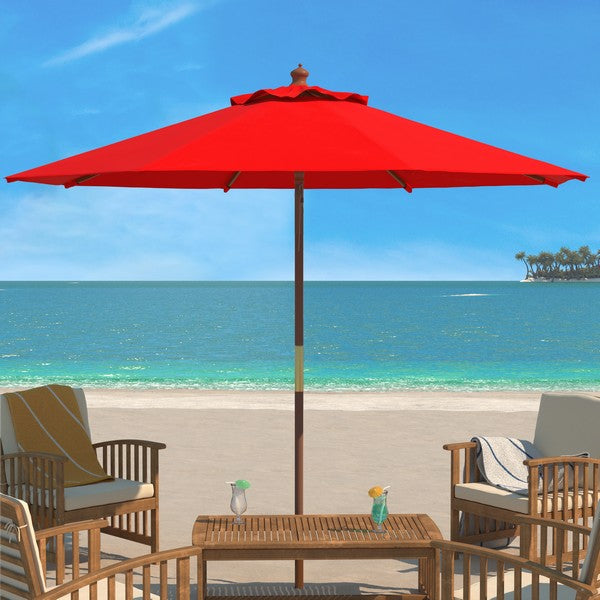 Cannes 11 Ft Wooden Pulley Market Umbrella