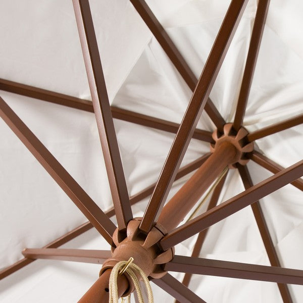 Cannes 11 Ft Wooden Pulley Market Umbrella