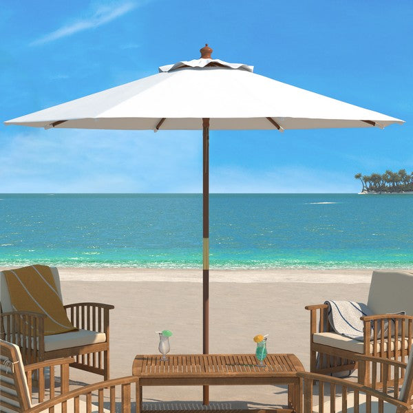 Cannes 11 Ft Wooden Pulley Market Umbrella