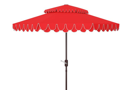 Elegant Valance 9ft Double Top Umbrella