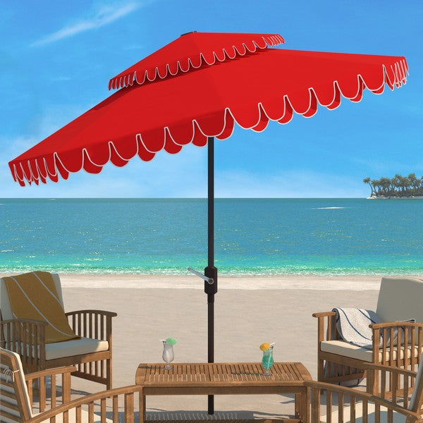Elegant Valance 9ft Double Top Umbrella