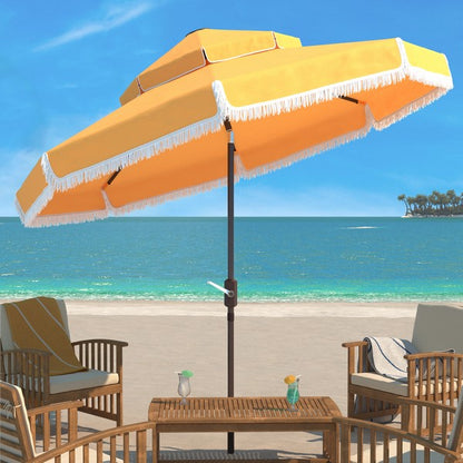 Milan Fringe 9ft Double Top Crank Umbrella
