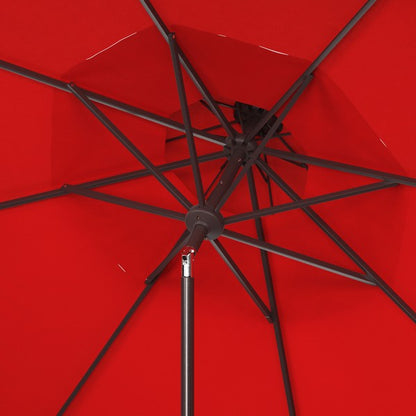 Milan Fringe 9ft Double Top Crank Umbrella