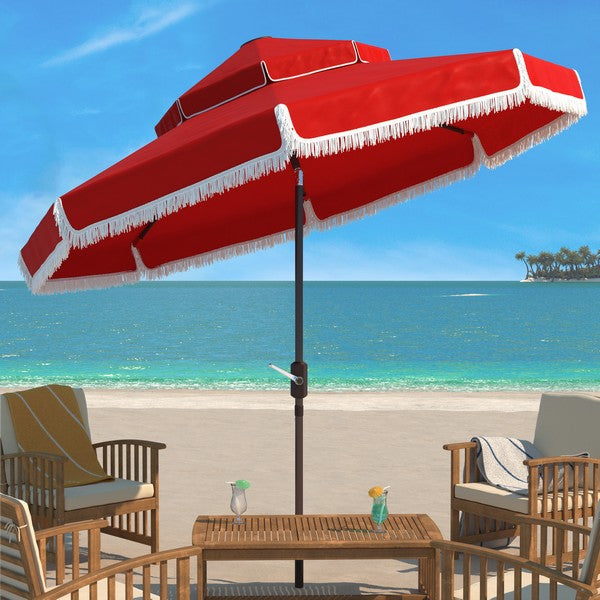 Milan Fringe 9ft Double Top Crank Umbrella