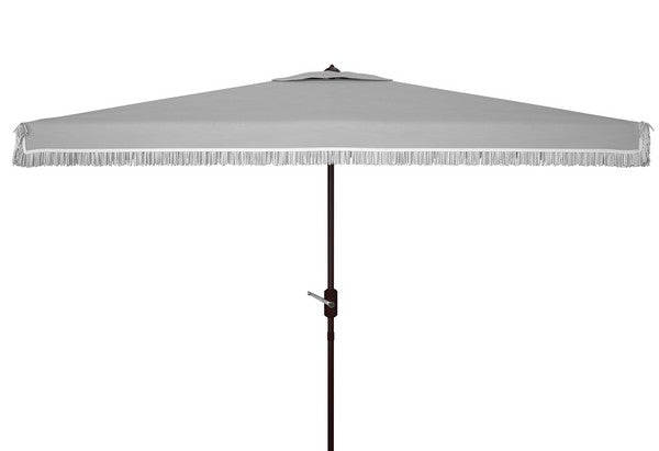 Milan Fringe 6.5 X 10 Ft Rectangle Crank Umbrella