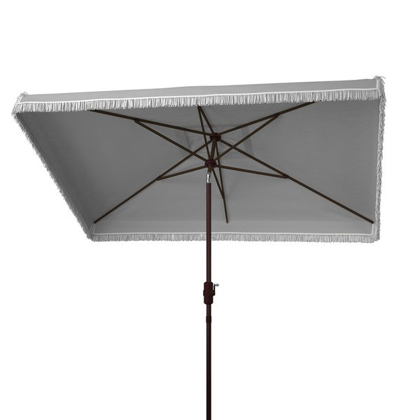 Milan Fringe 6.5 X 10 Ft Rectangle Crank Umbrella