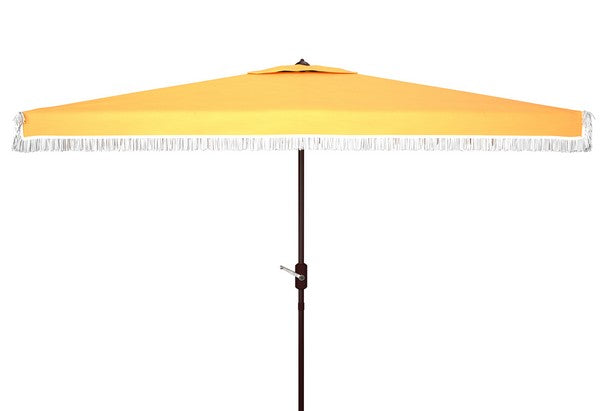 Milan Fringe 6.5 X 10 Ft Rectangle Crank Umbrella