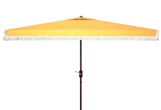 Milan Fringe 6.5 X 10 Ft Rectangle Crank Umbrella
