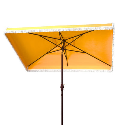 Milan Fringe 6.5 X 10 Ft Rectangle Crank Umbrella