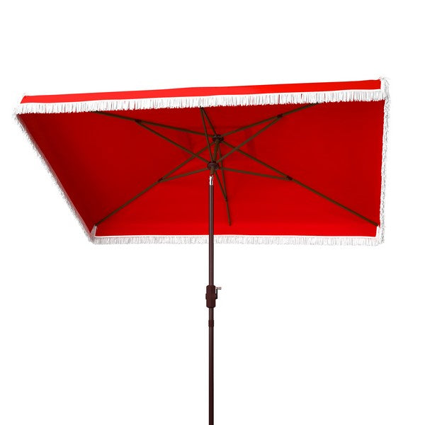 Milan Fringe 6.5 X 10 Ft Rectangle Crank Umbrella
