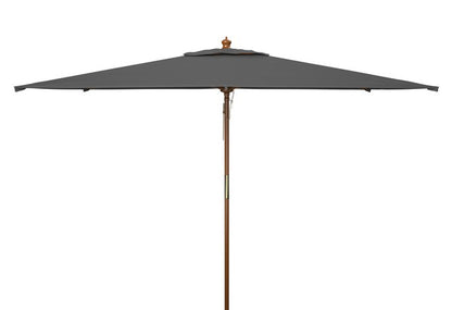 Aklin 6.5 Ft X 10 Ft Rectangle Wooden Pulley Market Umbrella (no Tilt)