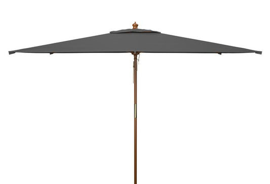 Aklin 6.5 Ft X 10 Ft Rectangle Wooden Pulley Market Umbrella (no Tilt)