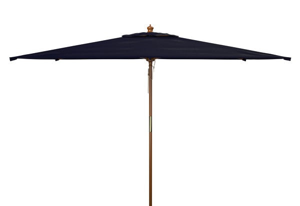 Aklin 6.5 Ft X 10 Ft Rectangle Wooden Pulley Market Umbrella (no Tilt)