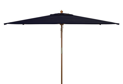 Aklin 6.5 Ft X 10 Ft Rectangle Wooden Pulley Market Umbrella (no Tilt)